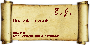 Bucsek József névjegykártya