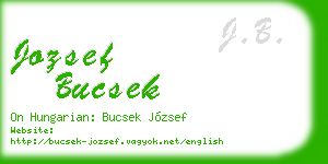 jozsef bucsek business card