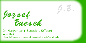 jozsef bucsek business card